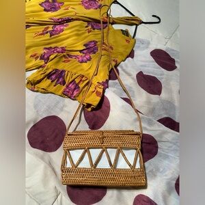 Urban Outfitters Mini Wicker Crossbody Bag